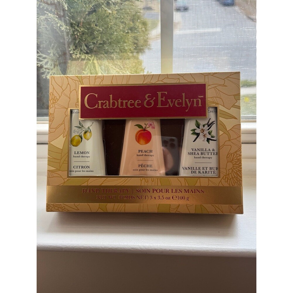 Crabtree Evelyn Full size Gift Set 3 hand creams 3.5 oz each